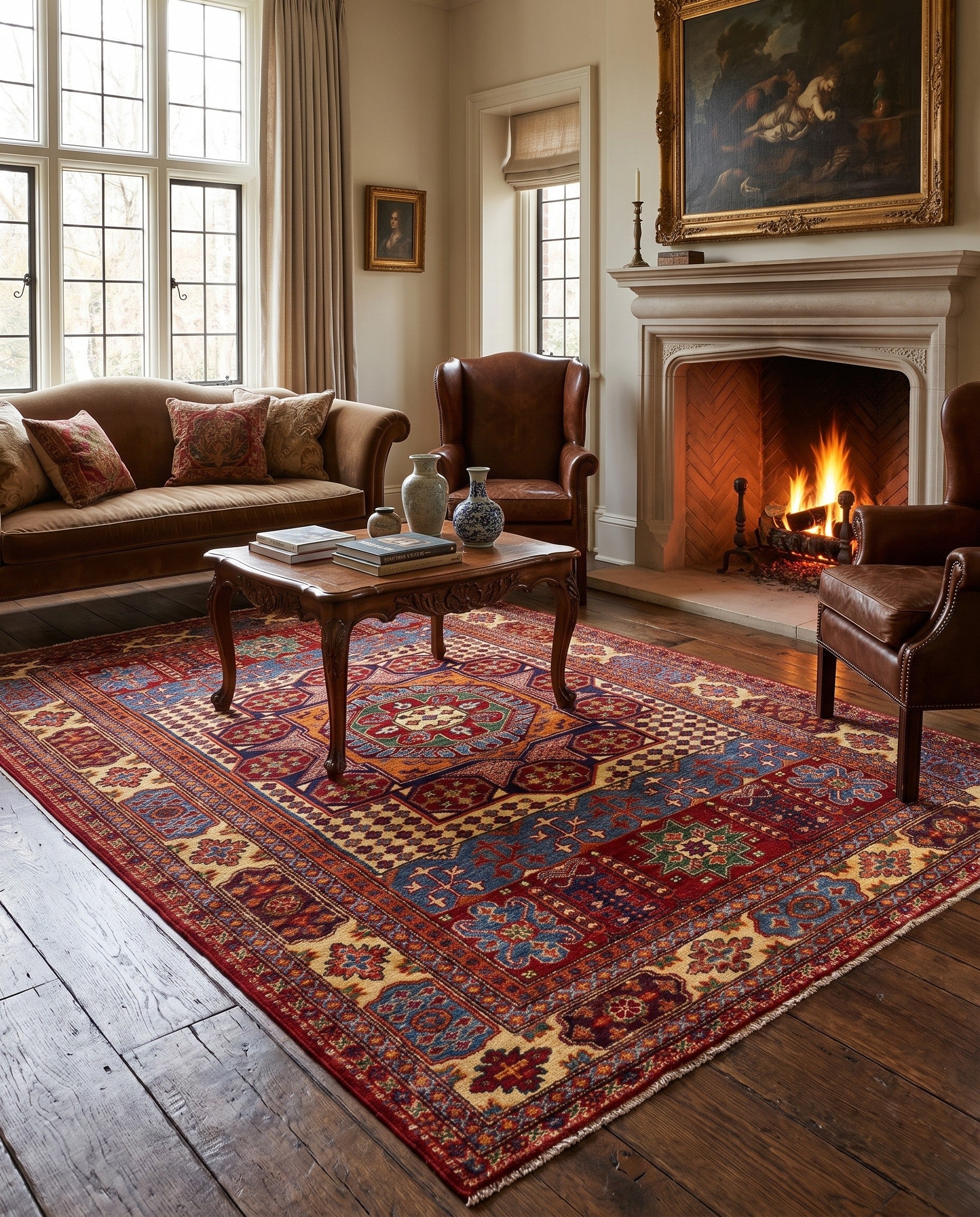 5' x 6' 10 Hand Knotted Mamluk Ziegler Rug