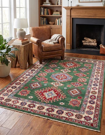 3' 8 x 5' 10 Hand Knotted Kazak Rug