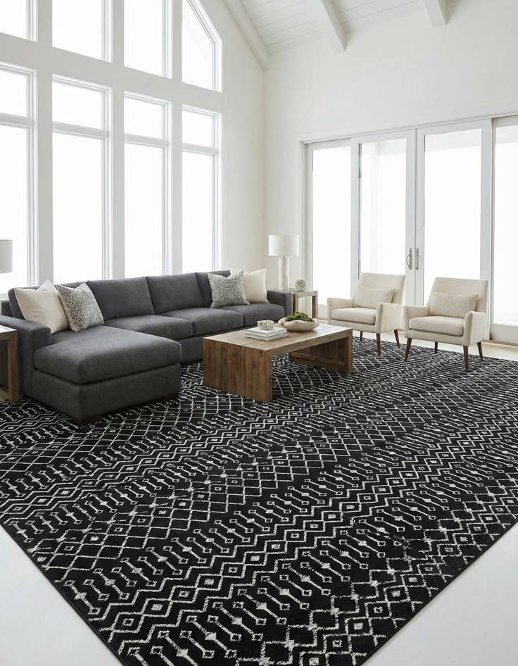 Detail image of 10' 8 x 16' 5 Kasbah Trellis Rug