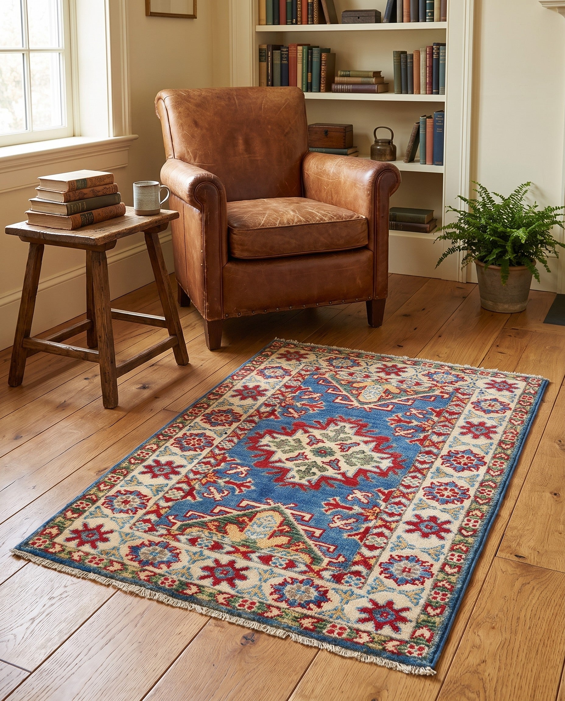 2' 1 x 2' 11 Hand Knotted Kazak Rug