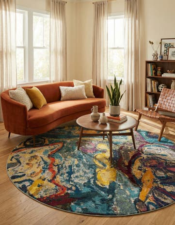 Washable Haerfest Round Rug