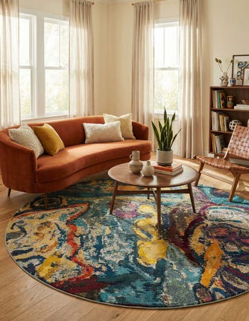Washable Haerfest Round Rug