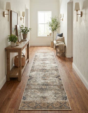 Blue Beige Eliza Runner Rug