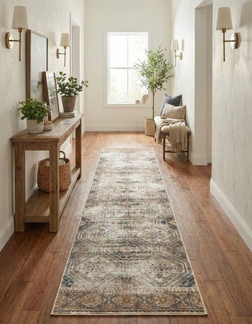 Blue Beige Eliza Runner Rug