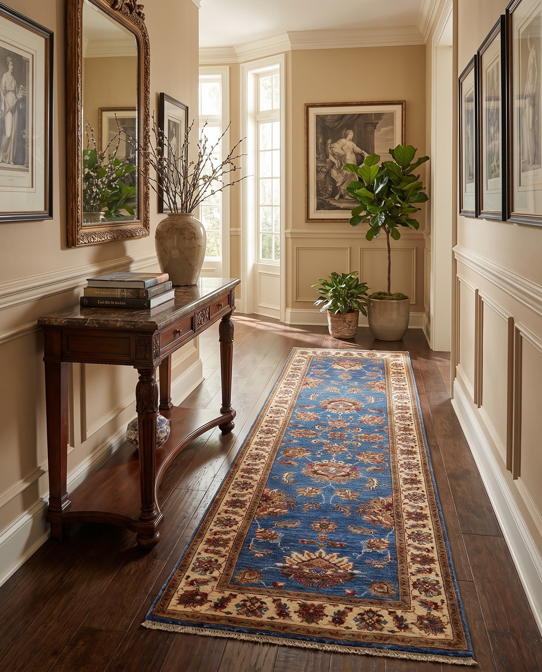 2' 9 x 10' Hand Knotted Ariana Ziegler Runner Rug