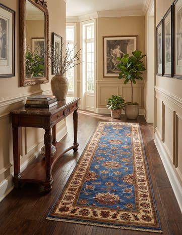 2' 9 x 10' Hand Knotted Ariana Ziegler Runner Rug