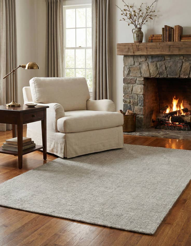 Detail image of 4' 1 x 6' 1 Hand Woven Jill Zarin English Manor Farmhouse Wool Rug