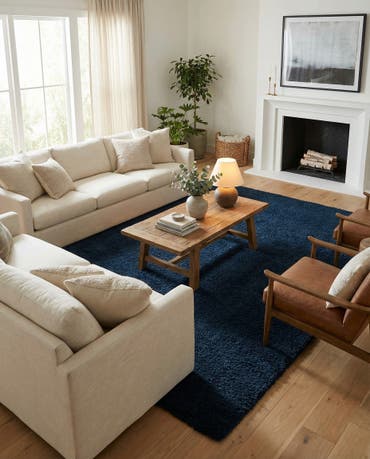  10' x 14' Solid Shag Rug