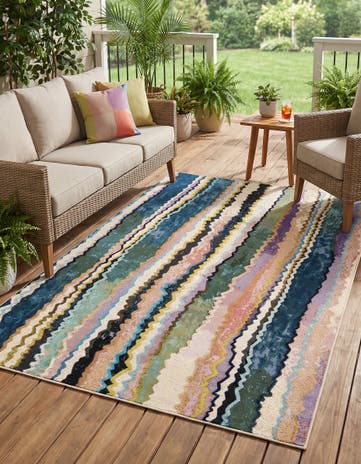 5' x 7' Easy-Clean Modern Indoor / Outdoor Rug