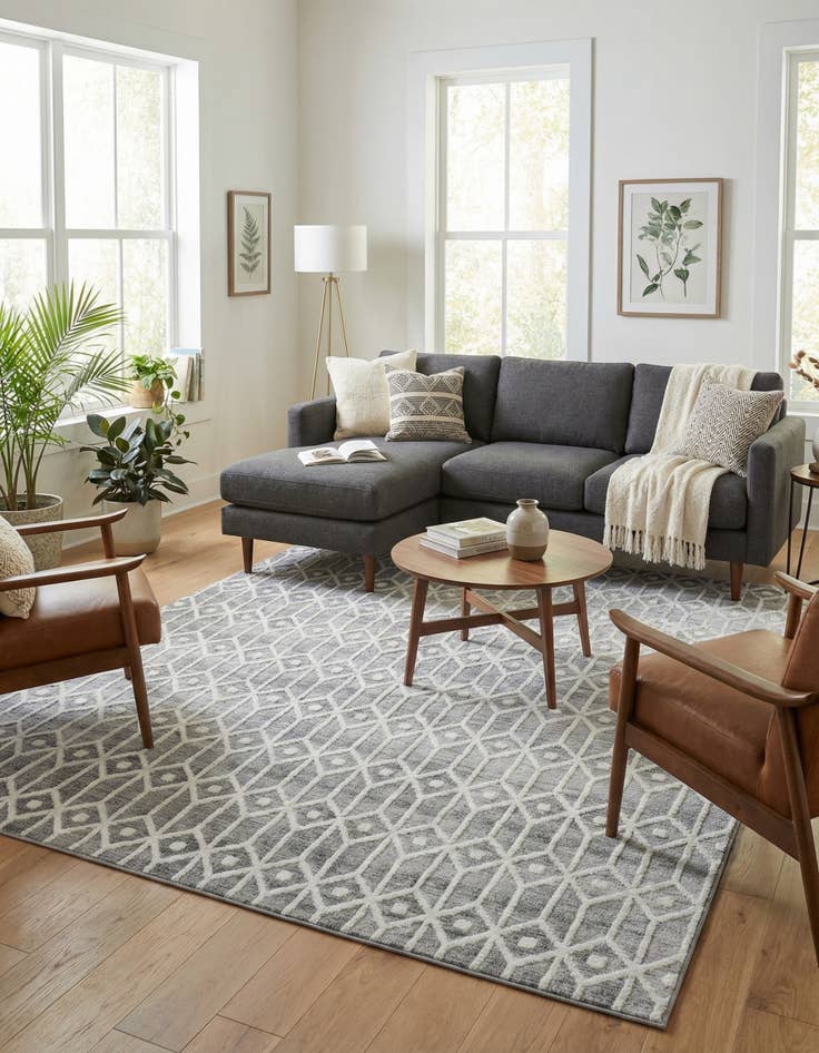 Detail image of 8' x 10' Lattice Trellis Rug