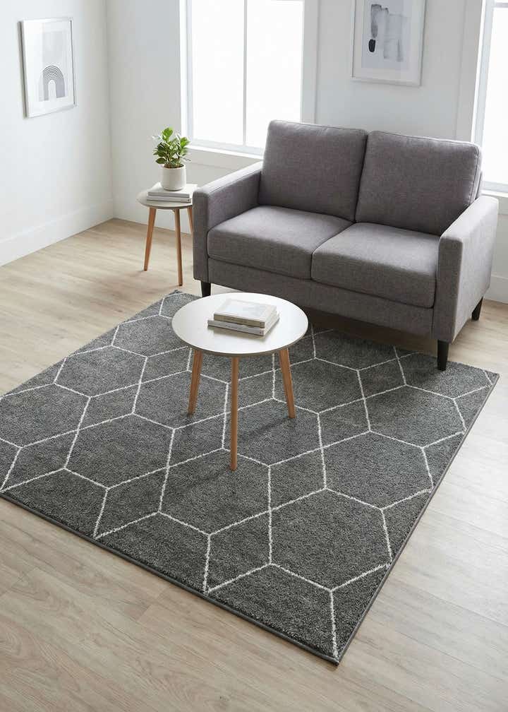 5' 3 x 5' 3 Trellis Frieze Square Rug