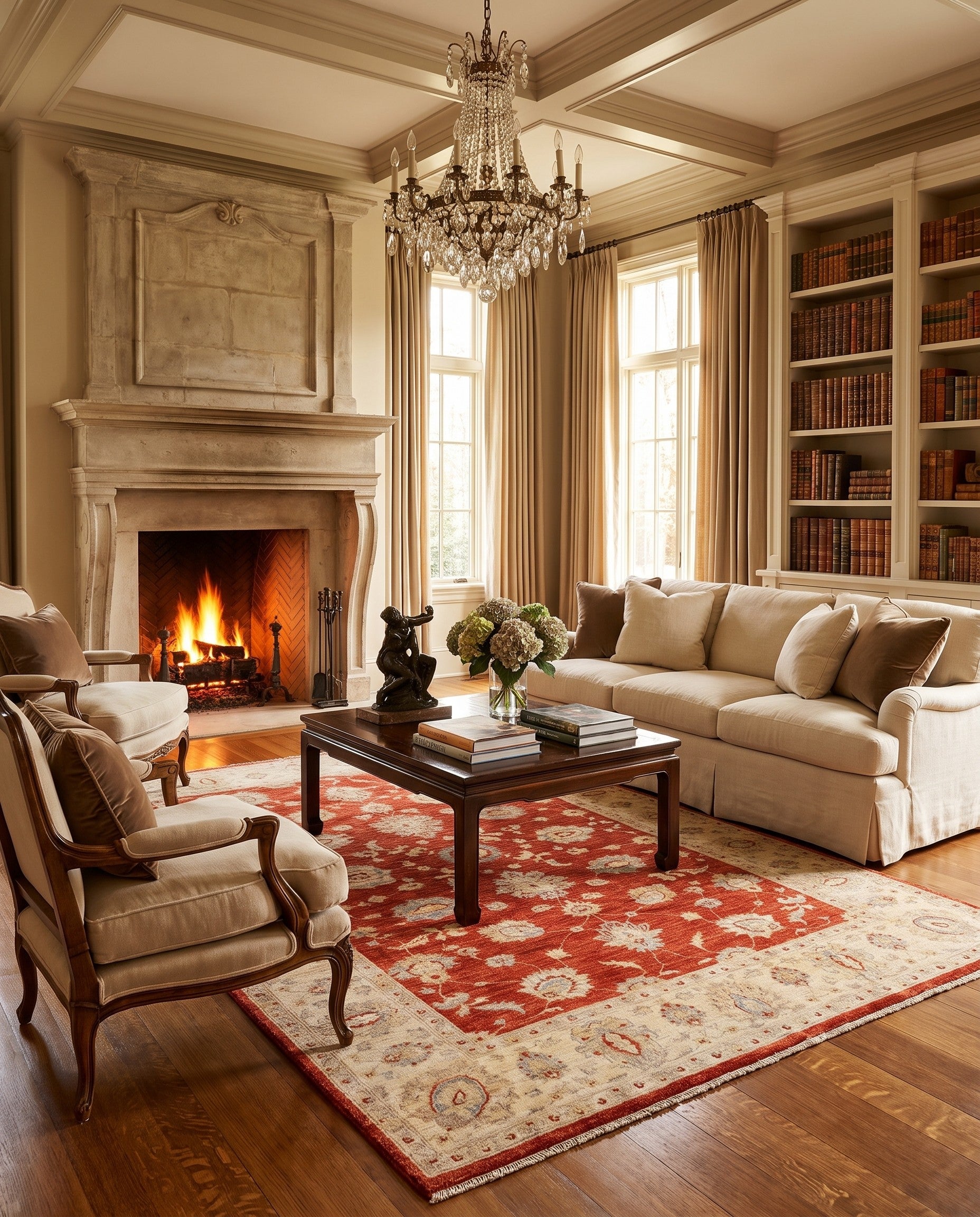 6' 8 x 9' 1 Hand Knotted Ziegler Rug