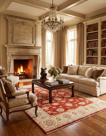 6' 8 x 9' 1 Hand Knotted Ziegler Rug