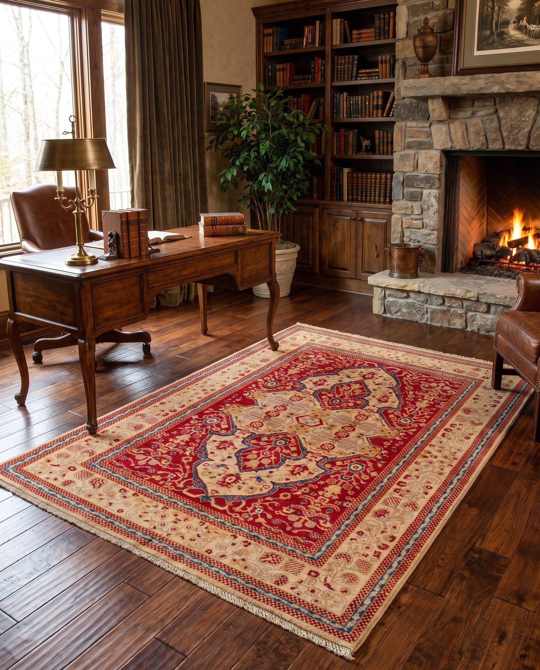 4' 10 x 6' 10 Hand Knotted Kazak Rug