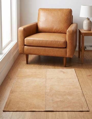 2' x 3' Cowhide Leather Rug