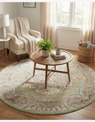 5' 3 x 5' 3 Kamala Washable Round Rug
