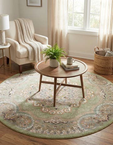 5' 3 x 5' 3 Kamala Washable Round Rug