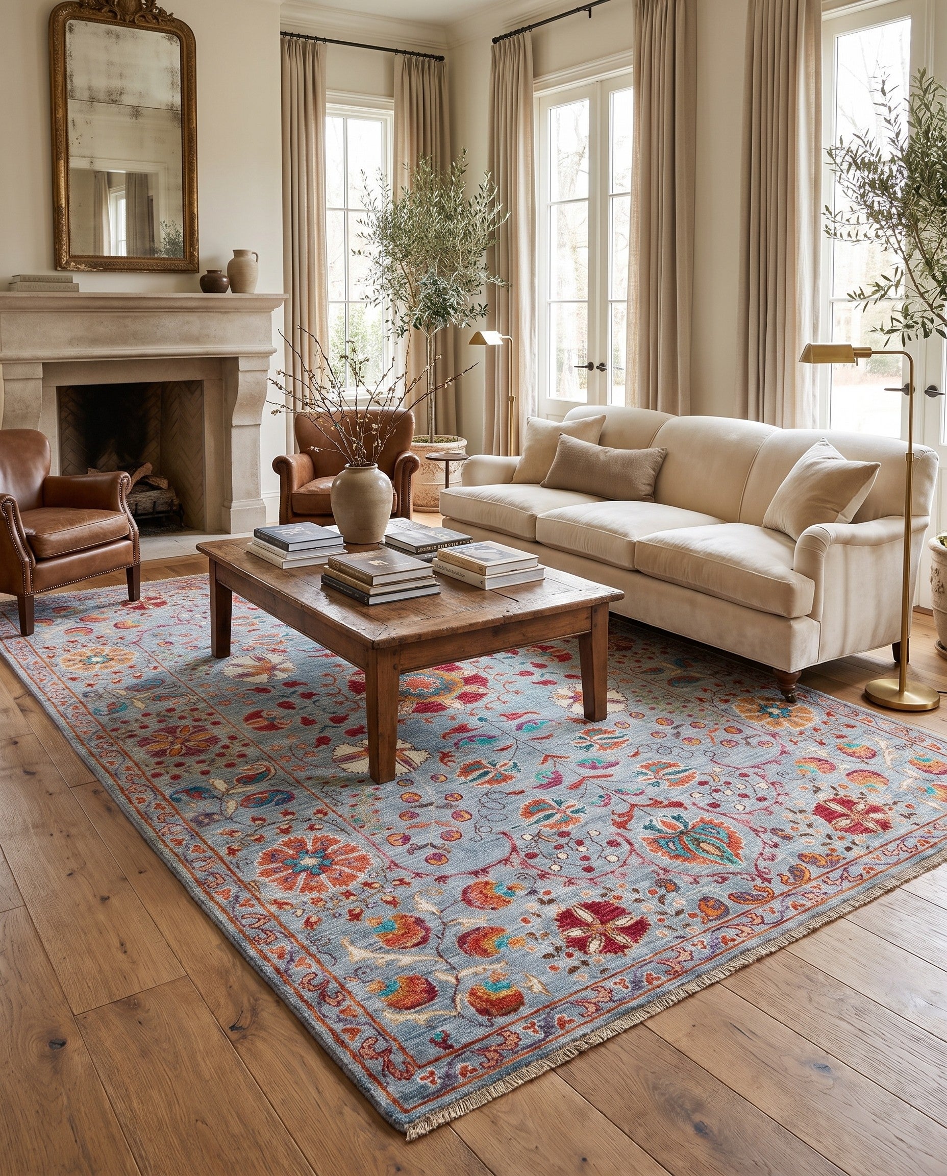 5' 9 x 8' 2 Hand Knotted Ariana Ziegler Rug
