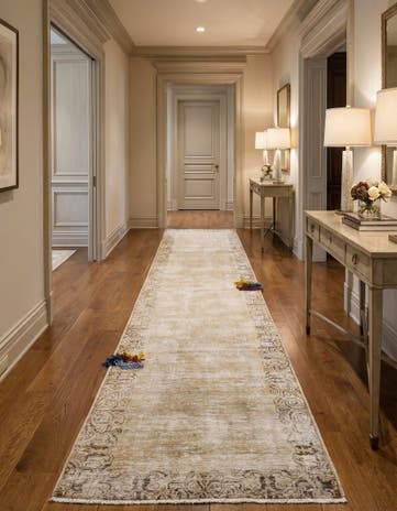 2' 7 x 15' 2 Hand Knotted Ultra Vintage Persian Wool Runner Rug