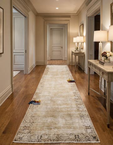 2' 7 x 15' 2 Hand Knotted Ultra Vintage Persian Wool Runner Rug