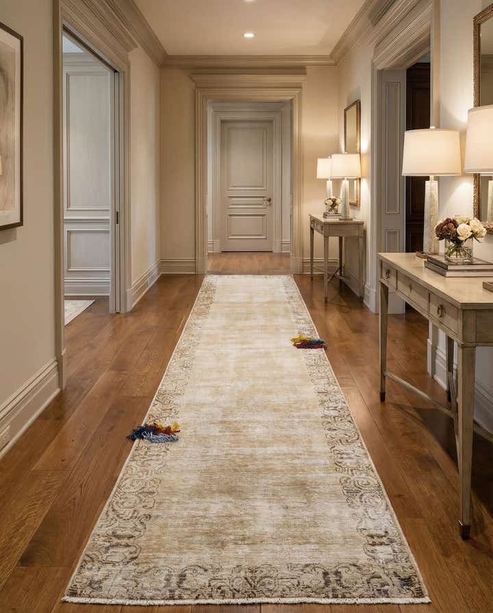 2' 7 x 15' 2 Hand Knotted Ultra Vintage Persian Wool Runner Rug