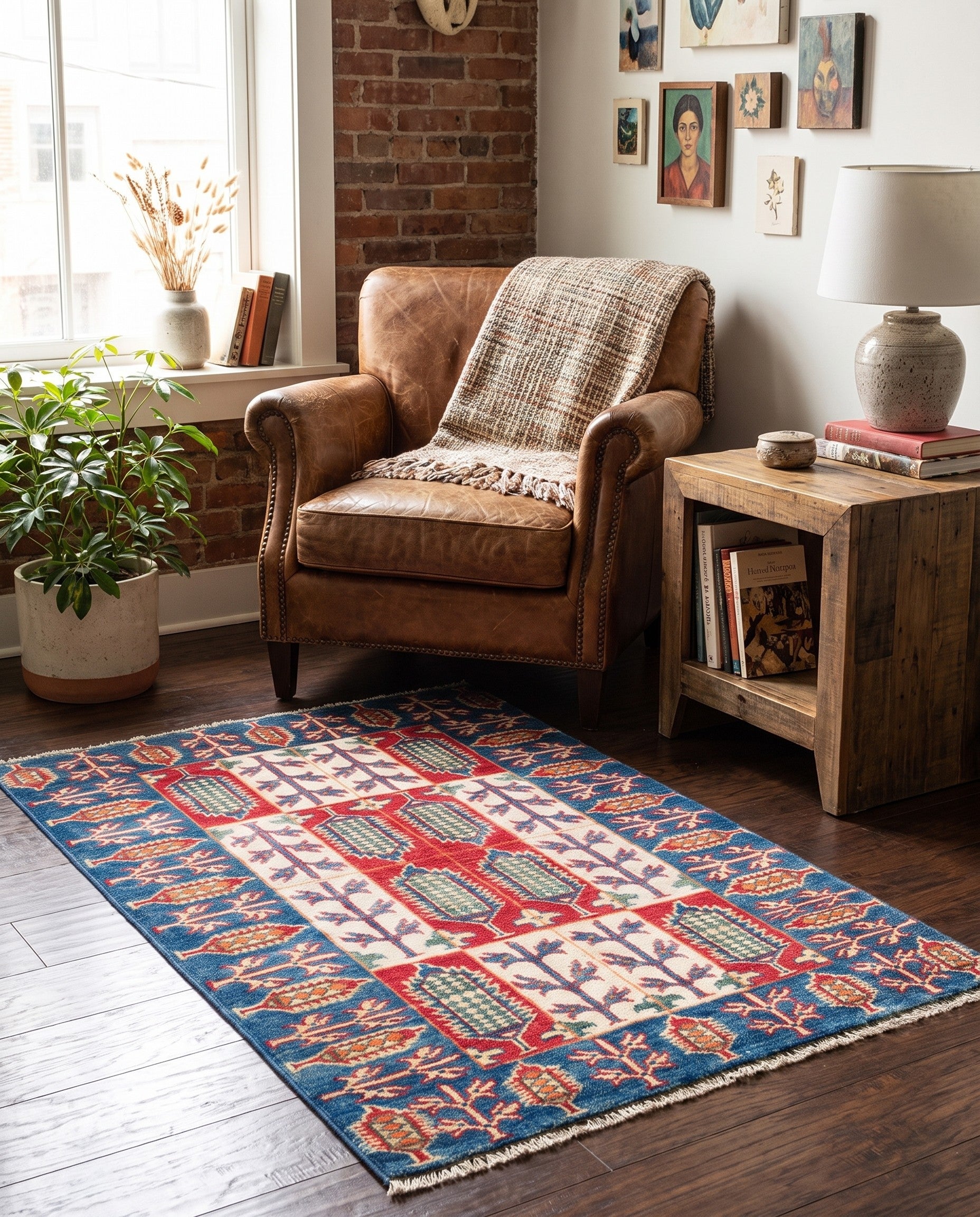 2' 8 x 4' Hand Knotted Kazak Rug
