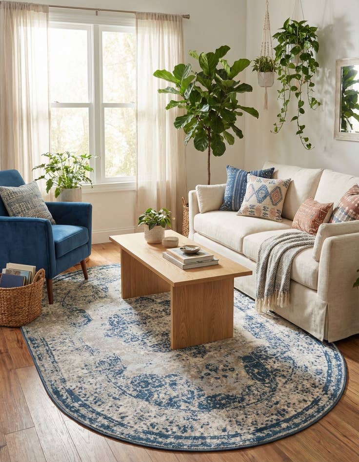 Detail image of 5' 3 x 8' Monaco Oval Rug