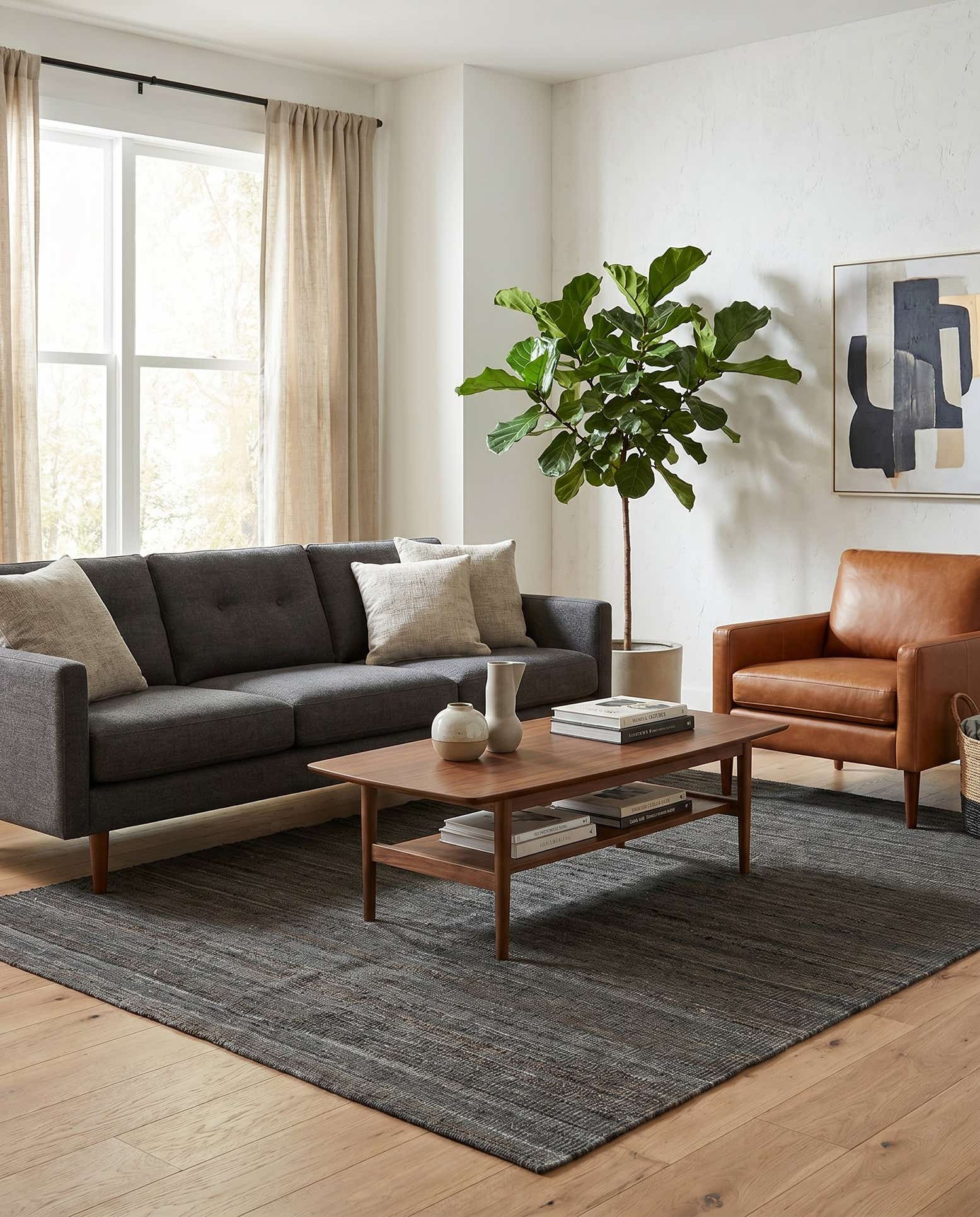 4' 8 x 6' 1 Hand Woven Kilim Modern Wool Rug