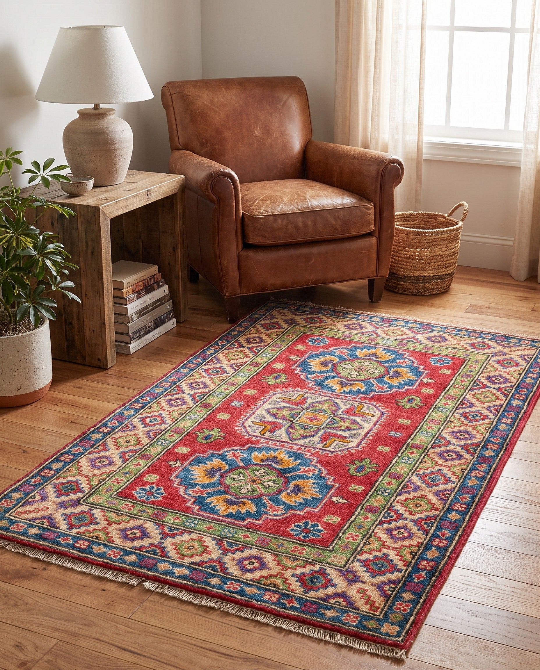 2' 7 x 4' 1 Hand Knotted Kazak Rug