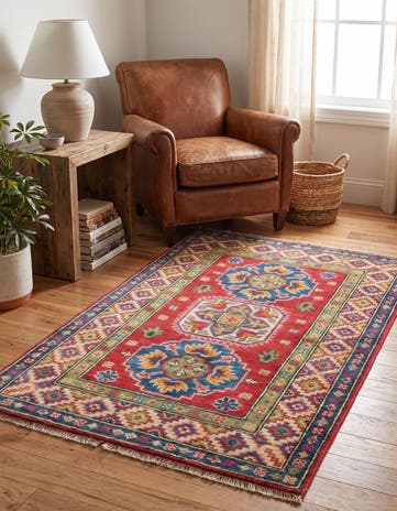 2' 7 x 4' 1 Hand Knotted Kazak Rug