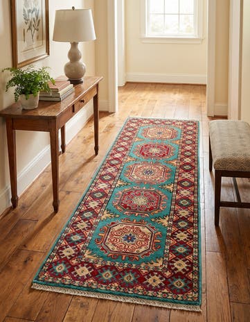 2' 1 x 6' Hand Knotted Kazak Runner Rug