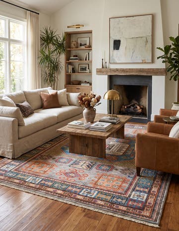5' x 6' 10 Hand Knotted Kazak Rug