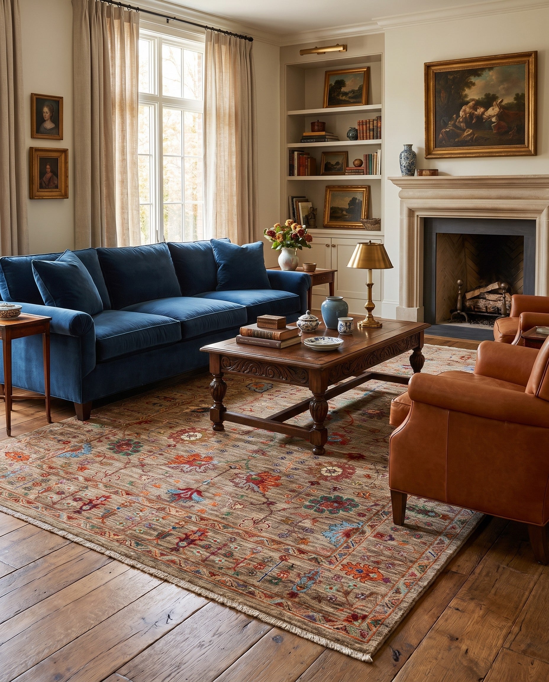 6' 6 x 10' 9 Hand Knotted Ariana Ziegler Rug