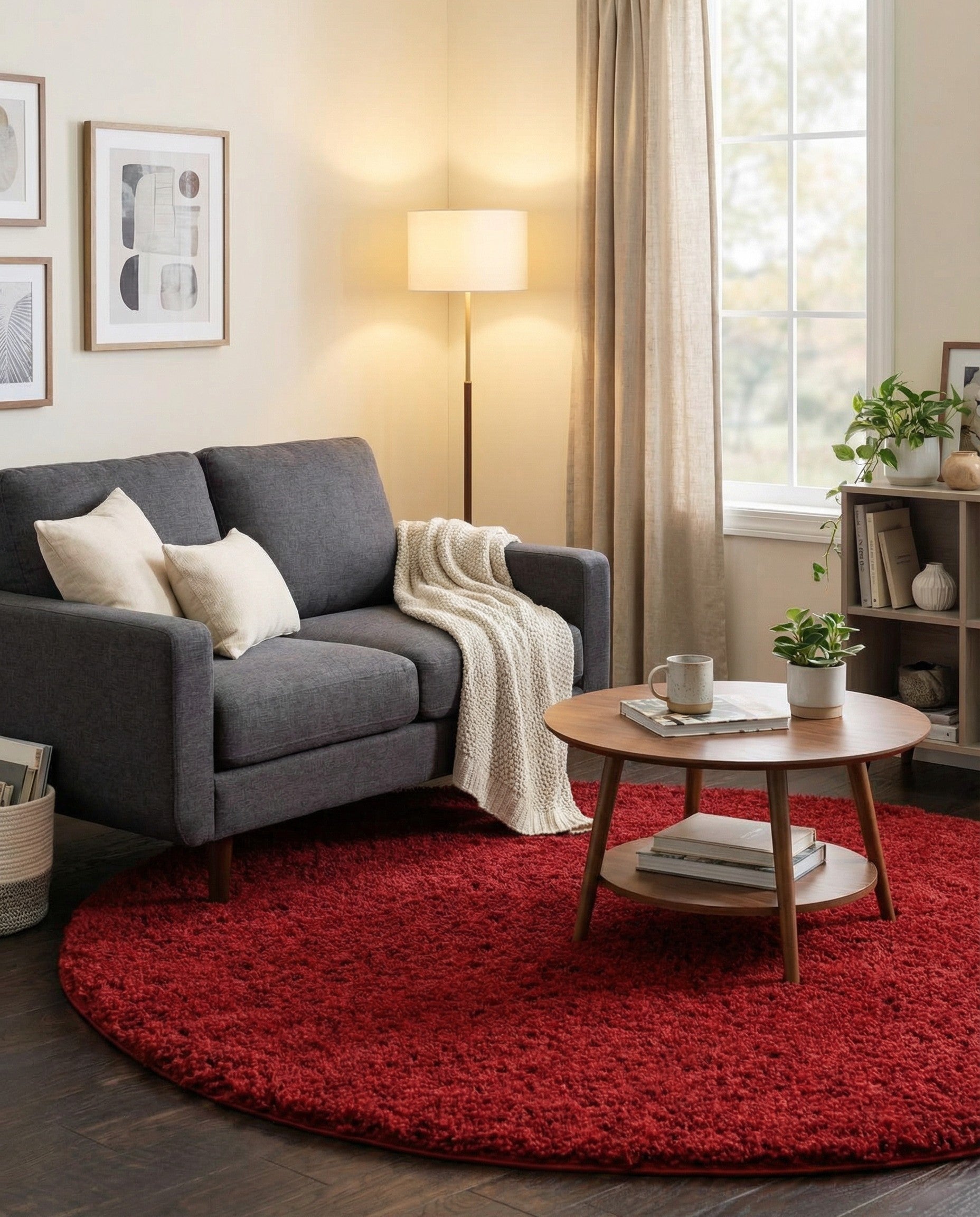 6' x 6' Everyday Shag Round Rug