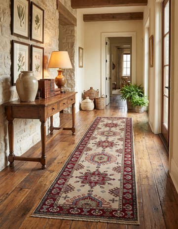 2' 6 x 9' 6 Hand Knotted Kazak Runner Rug