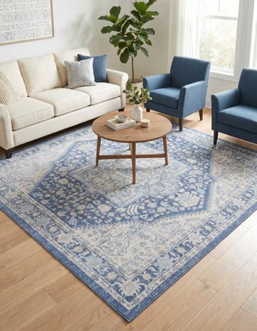 French Blue Whitney Square Rug