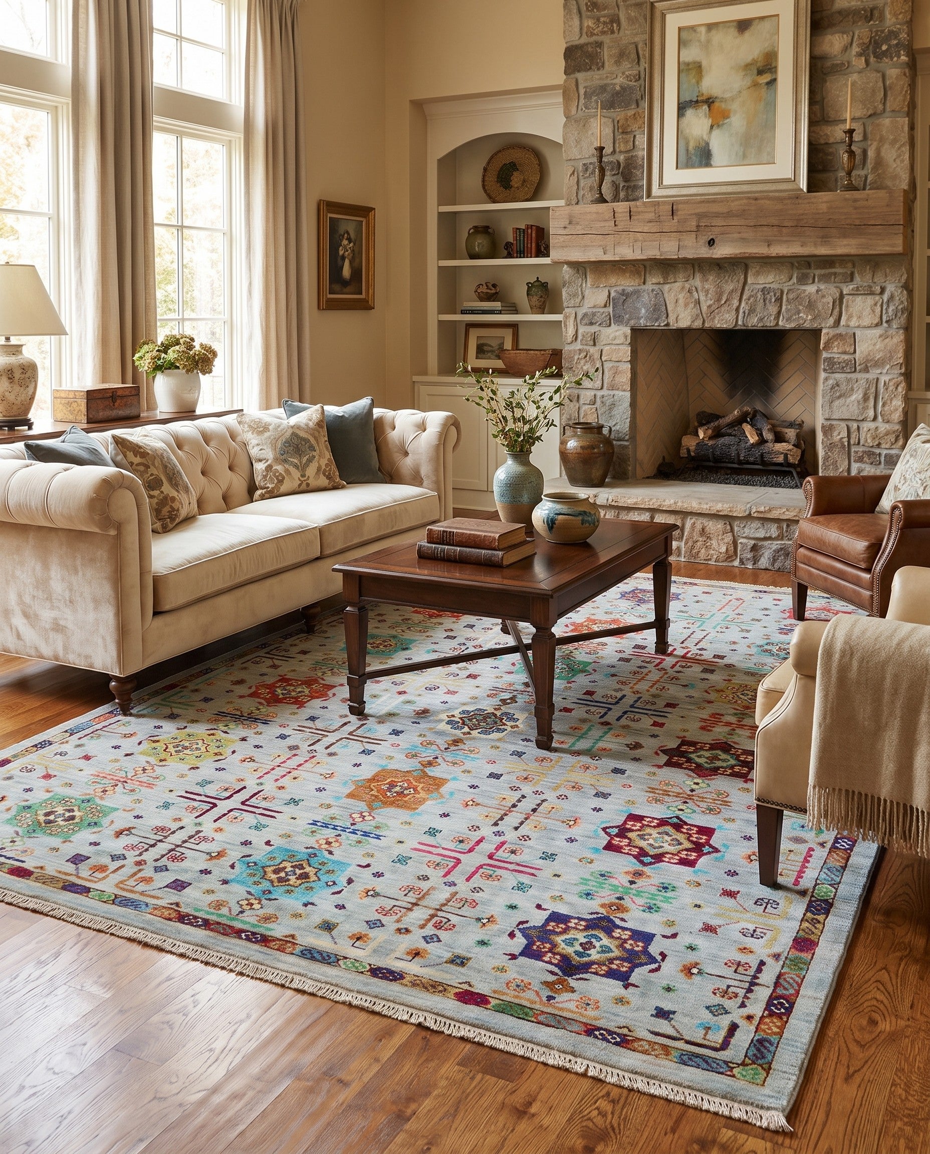 4' 10 x 6' 11 Hand Knotted Ariana Ziegler Rug