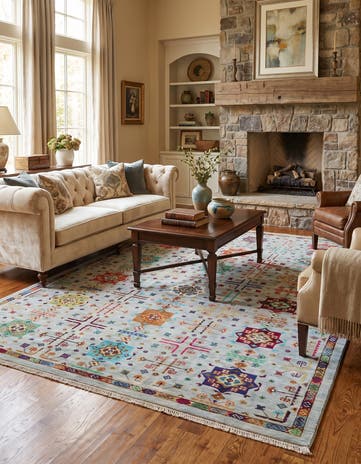 4' 10 x 6' 11 Hand Knotted Ariana Ziegler Rug