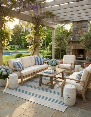 5' 3 x 8' Easy-Clean Jill Zarin Anguilla Indoor / Outdoor Rug