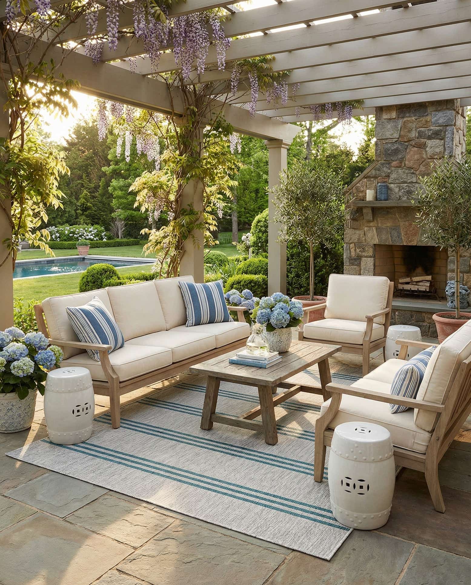 5' 3 x 8' Easy-Clean Jill Zarin Anguilla Indoor / Outdoor Rug
