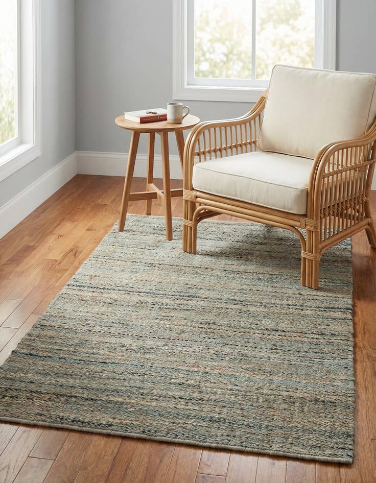 Detail image of 3' 1 x 5' 1 Hand Woven Palm Beach Jute Rug