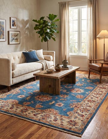 5' x 6' 9 Hand Knotted Ziegler Rug