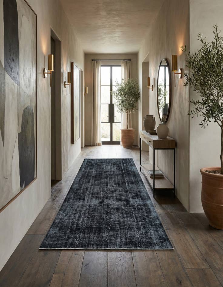 Detail image of 6' 7 x 9' 10 Ultra Vintage Wool Runner Rug