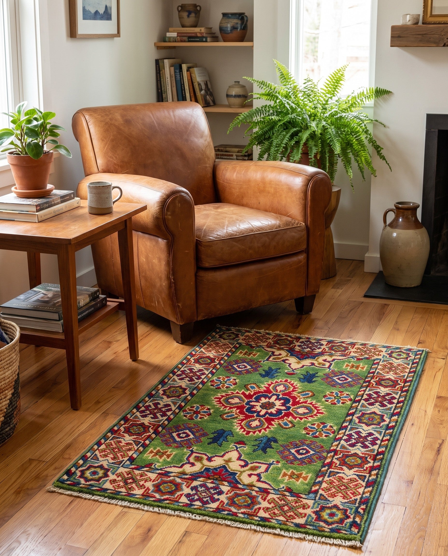 2' x 3' Hand Knotted Kazak Rug