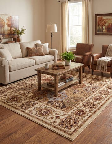 Cream Aditi Square Rug
