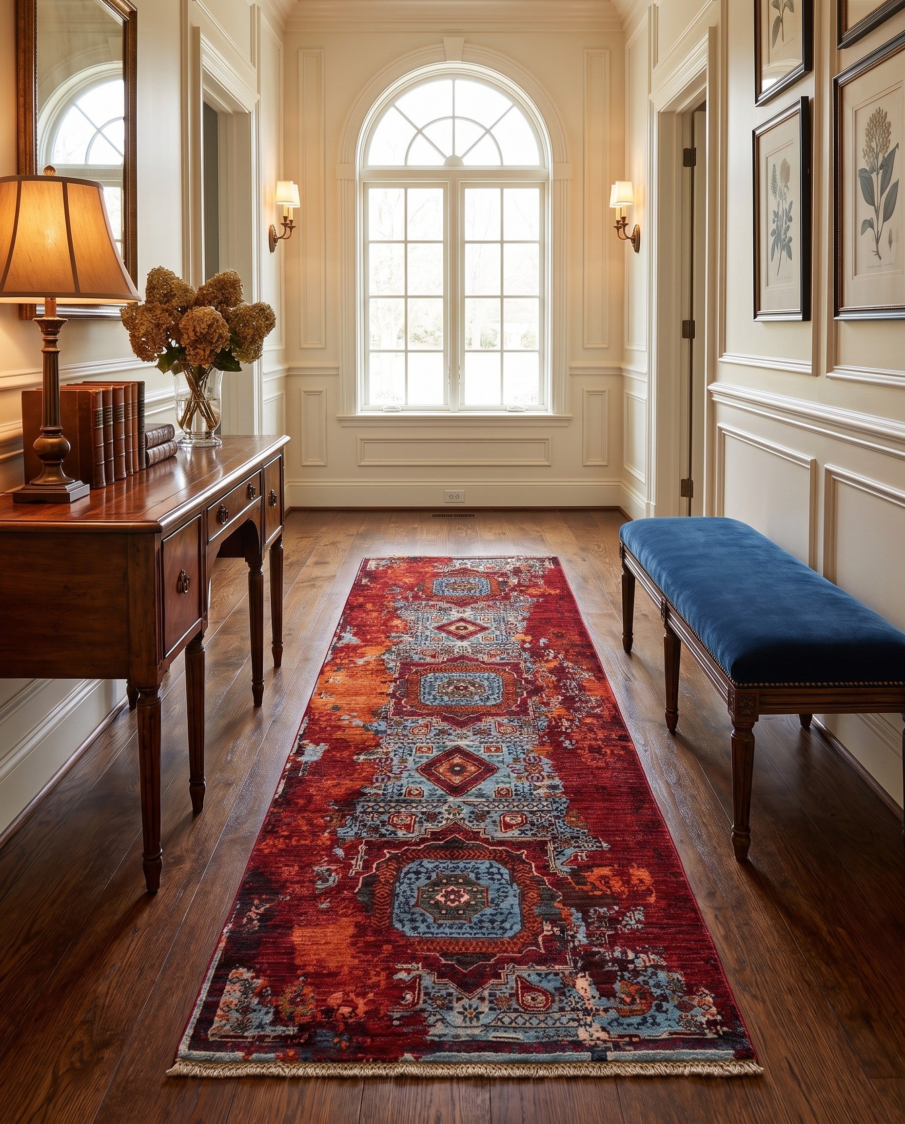 2' 11 x 8' 3 Hand Knotted Mamluk Ziegler Runner Rug