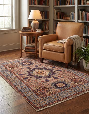 3' 4 x 5' Hand Knotted Mamluk Ziegler Rug