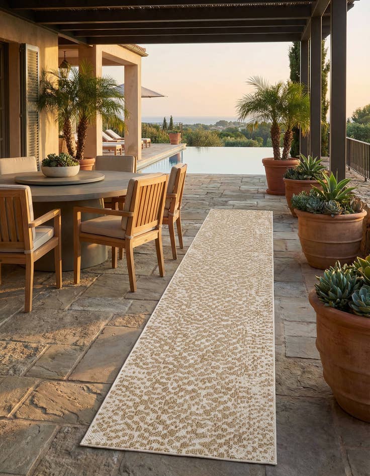 Detail image of 2' 7 x 12' Easy-Clean Safari Indoor / Outdoor Runner Rug