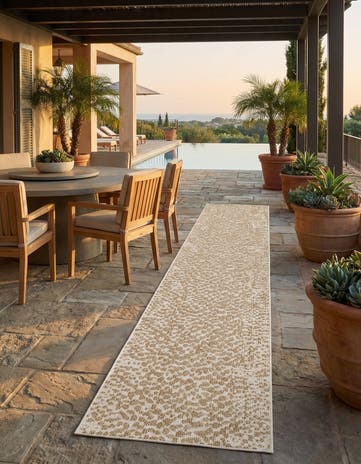 2' 7 x 12' Easy-Clean Safari Indoor / Outdoor Runner Rug