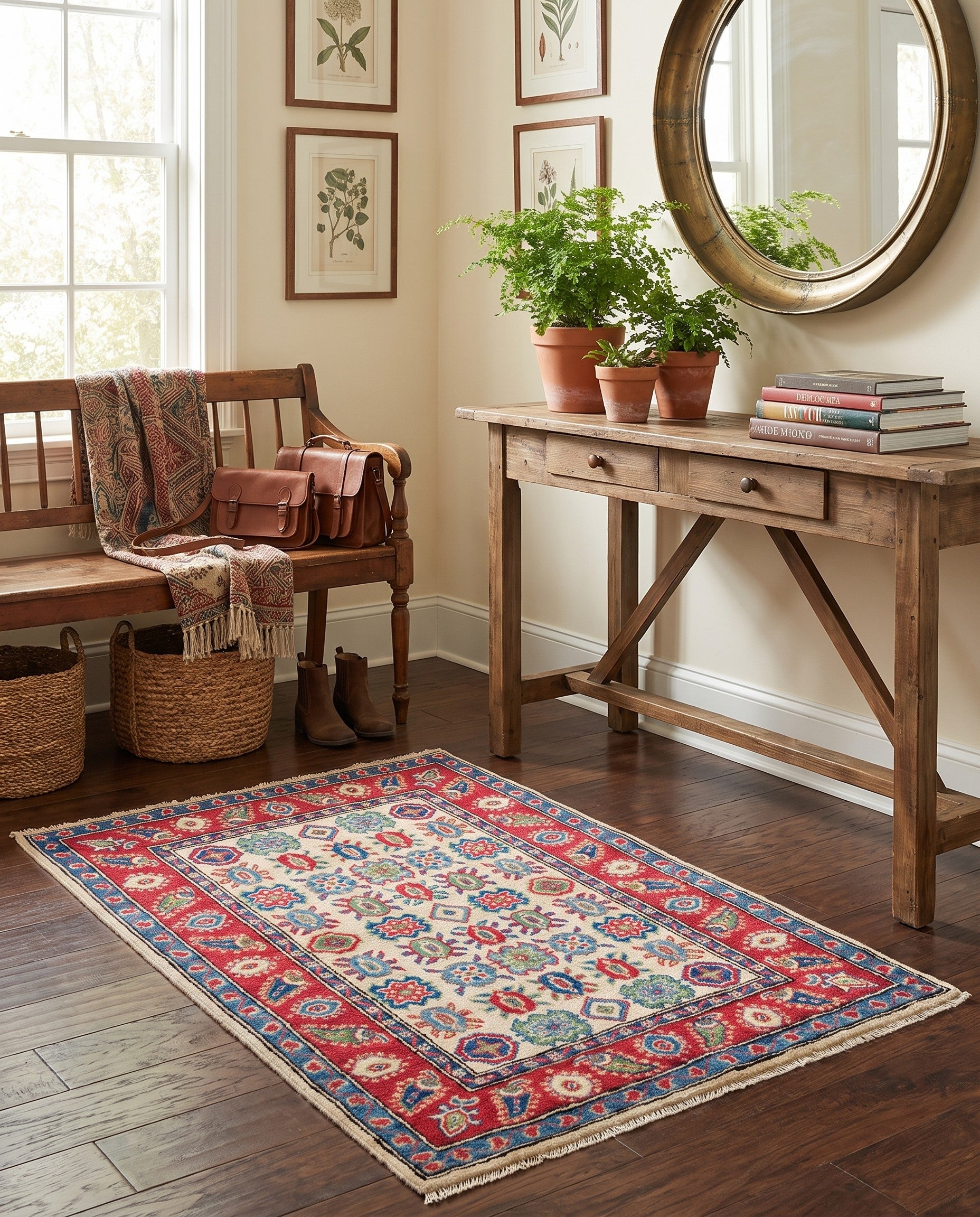 2' 9 x 4' Hand Knotted Kazak Rug